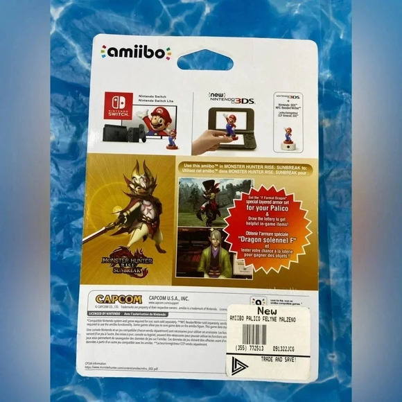 Amiibo - Monster Hunter - Felyne Malzeno Palico - New 🐱 🗡️ - Picture 5 of 6
